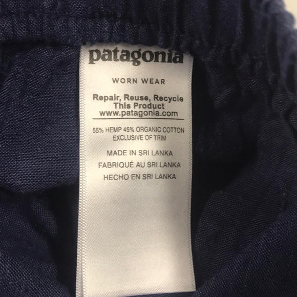 🆕 PATAGONIA Womens MEDIUM Blue Island Hemp Shorts - Picture 8 of 8